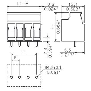 LPP 5.08/02/90 3.2SN OR BX Соединитель электрич