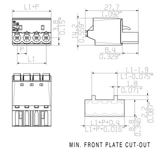 BLF 5.08HC/03/180 SN OR BX PRT PCB разъемы с шагом 5 MM или больше для