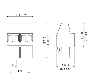 BLZP 5.08HC/04/270 SN BK BX PRT PCB разъемы с шагом 5 MM или больше для