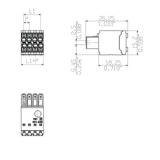 B2L 3.50/06/180 SN BK BX PRT PCB разъемы с шагом меньше 5 MM для сиг