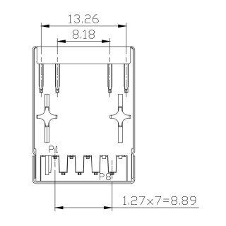 RJ45M R1D 3.3N4Y/G TY SO