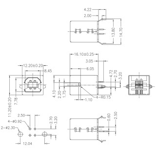 USB2.0B T1V 3.0N4 TY BK