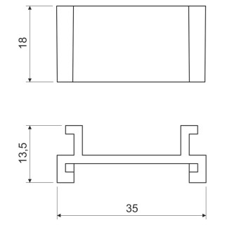 Дистанционная распорка DR18 (HB) для коробок KP 67/2 и KP 67/3 на 10 мм