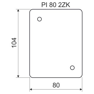 Подкладка теплоизолирующая PI 80 2ZK (XX) 104х80х5 мм