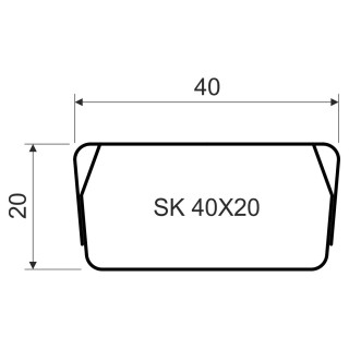 Канал стальной экранирующий SK 40X20 (S)