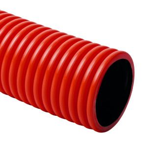 Труба двустенная гибкая красная с протяжкой D=40мм KOPOFLEX KF 09040 (BA), в бухте 50 м