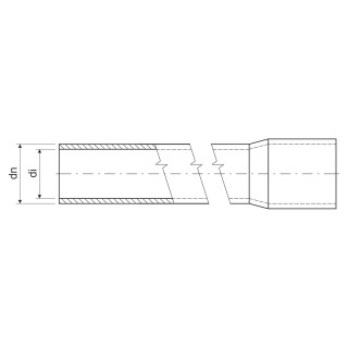 Труба жесткая гладкая с раструбом 750N PVC 4025 (LA)