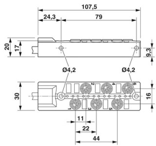 SACB- 6/3-L- 5,0PUR-M8 HD