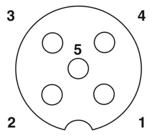 SAC-5P-M12MS/ 3,0-PUR/M12FS VW