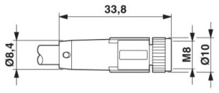 SAC-4P-M 8MS/20,0-PUR/M 8FSSH