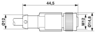 SAC-5P-M12MS/0,3-PUR/FS SH BK