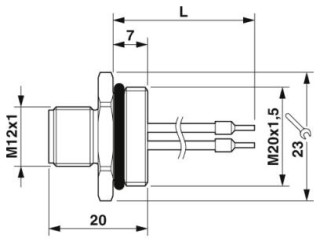 SACC-E-M12MS-3P-M20/0,5/0,15VA