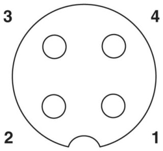 SAC-4P-M12MS/ 0,3-PUR/M12FS D