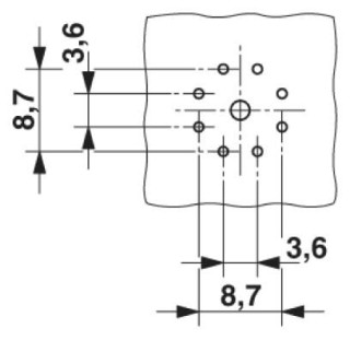 Схема расположения отверстий, 8+1-конт.