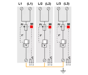 УЗИП Тип 1+2  Схема (3+0), 3 полюса, TNC, UN400 /UC440 Vac, Iimp - 25 kA Itotal 75 kA In=70kA, Imax=140kA, (сигнализация визуальная + дистанционная)