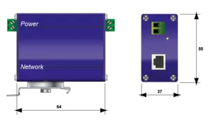 УЗИП для камер видеонаблюдения. Защита по Питанию(UN 24 В АС / В DC) и линии данных (  RJ45 - 4пары, UC 8Vdc)