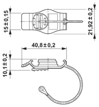 Чертеж, Защитная крышка, IP67