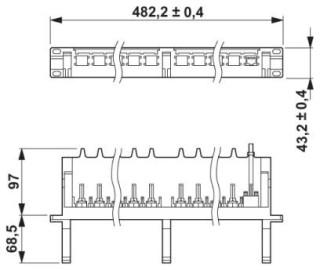 Чертеж, Патч-панель RJ45