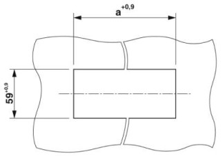 Схема расположения отверстий, Величина a = 49 мм