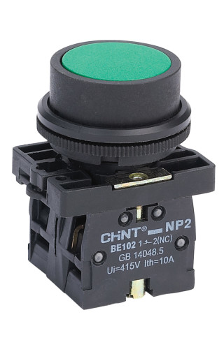 Кнопка управления "Грибок" Φ30мм (2) с фиксации NP2-BS445 без подсветки красная 1НЗ +1НО IP40