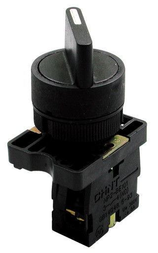 Кнопка управления "Грибок" Φ40мм с самовозвратом NP2-BC22 без подсветки черная 1НЗ IP40
