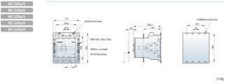 MC-225a AC24~25V 50/60Hz, DC24V 4P 2a2b (Metasol) EXP (MC225A-40-22-AV-B-E)