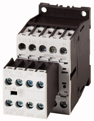 контактор 7А, управляющее напряжение 24В (DC), 2НО+2НЗ доп. контакты, категория применения AC-3, АС4