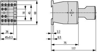 Контактор 20 А,  управляющее напряжение 230В (АС), 4 полюса, категория применения AC-3, AC-4