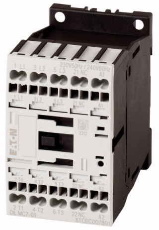 Контактор 7 А,  управляющее напряжение 230В (АС), 1НЗдоп. контакт, категория применения AC-3, AC-4