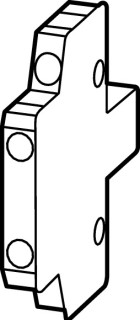 Блок вспомогательных контактов, 2 полюса, 1НО+1НЗ, винтовые Зажимы, установка слева