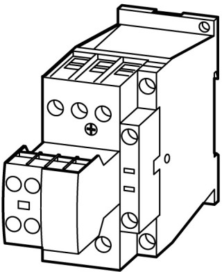 Контактор 17 А,  управляющее напряжение 24В (DC), 2НО+2НЗ доп. контакт, категория применения AC-3, AC-4
