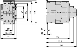 контактор 72А, управляющее напряжение 110В (АС), категория применения AC-3, AC-4