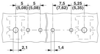 Схема расположения отверстий, Вертикально устанавливаемые основные корпуса