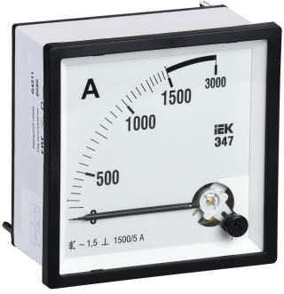 Амперметр аналоговый Э47 1500/5А класс точности 1,5 96х96мм IEK