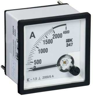 Амперметр аналоговый Э47 2000/5А класс точности 1,5 96х96мм IEK