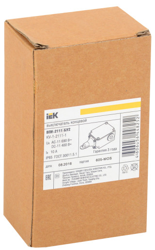 Выключатель концевой ВПК-2111-БУ2 толкатель с роликом IP65 IEK