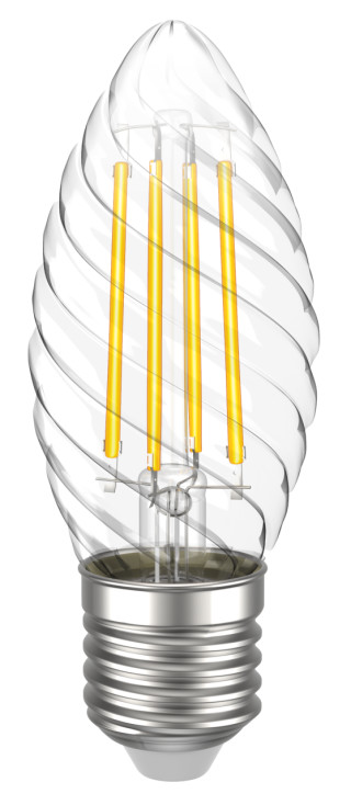 Лампа светодиодная CT35 свеча витая прозрачная 5Вт 230В 4000К E27 серия 360° IEK