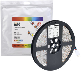 Лента светодиодная 5м LSR-5050RGB30-7,2-IP65-12В IEK