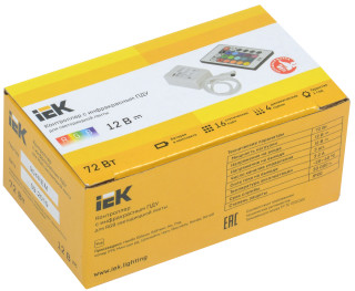 Контроллер с ПДУ ИК RGB 3 канала 12В 2А 72Вт IEK