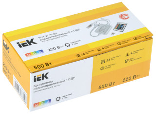 Контроллер с ПДУ ИК RGB 3 канала 220В 1А 500Вт IEK