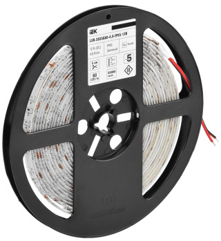 Лента светодиодная 5м LSR-2835G60-4,8-IP65-12В IEK