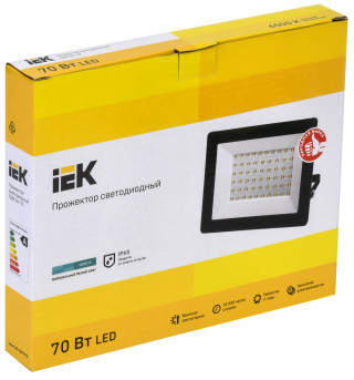 Прожектор светодиодный СДО 06-70 IP65 4000К черный IEK