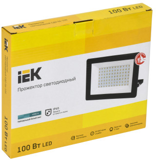 Прожектор светодиодный СДО 06-100 IP65 4000К черный IEK