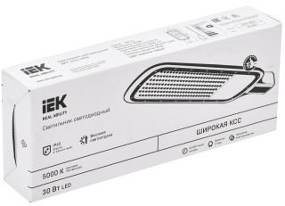 Светильник светодиодный ДКУ 1012-30Ш 5000К IP65 серый IEK