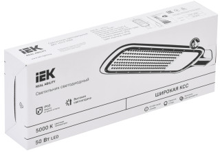 Светильник светодиодный ДКУ 1012-50Ш 5000К IP65 серый IEK