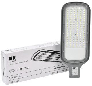 Светильник светодиодный ДКУ 1012-150Ш 5000К IP65 серый IEK