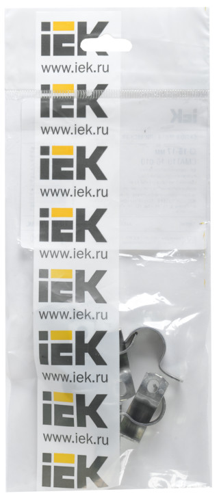 Скоба металлическая однолапковая d16-17мм (10шт/упак) IEK