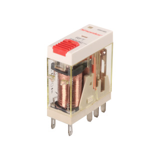 Реле RFT2CO730LT, 2CO, 8A(250VAC/30VDC), 230VAC, мех. индикация, тест-кнопка с блокировкой, LED