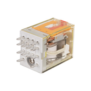 Реле RKE4CO730LT, 4CO, 5A(250VAC/30VDC), 230VAC, мех. индикация, тест-кнопка с блокировкой, LED