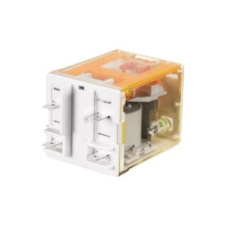 Реле RUB3C5220LTD1, 3CO, 10A(250VAC/24VDC), 220VDC,  мех. инд., тест-кнопка с блокировкой, диод +A1/-A2, LED